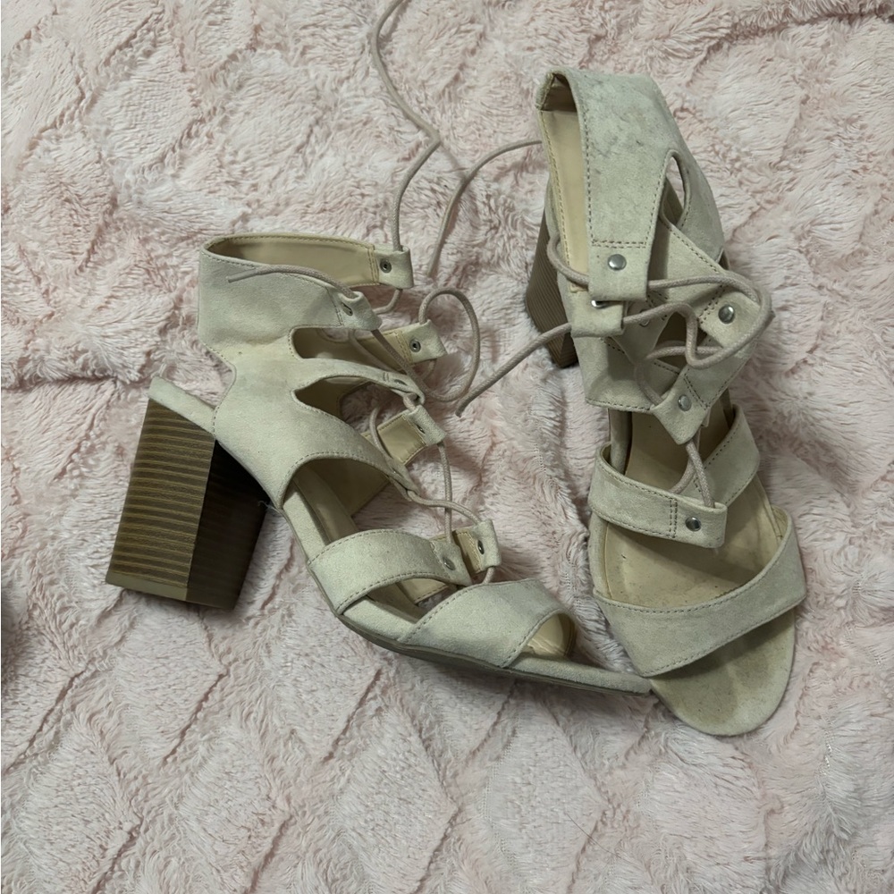 Lace up heels women’s size 9